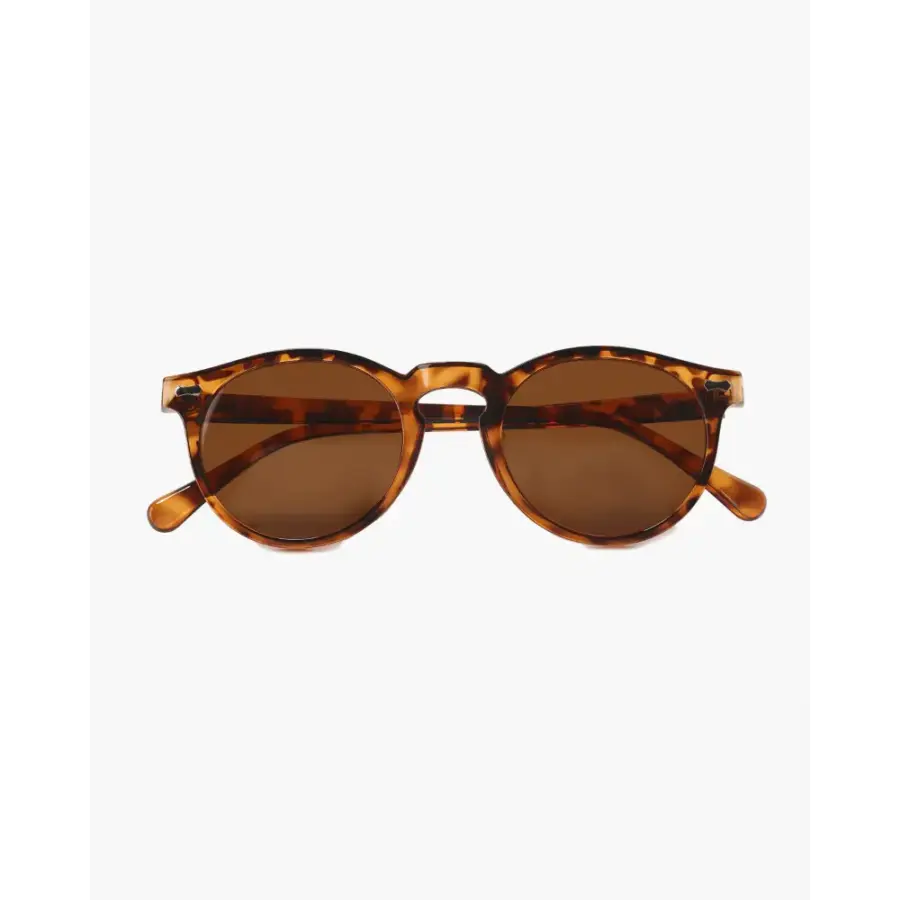 Old money polarized sunglasses in lava colorway, front and side view