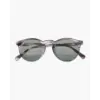 Old money polarized UV sunglasses in transparent colorway, front view