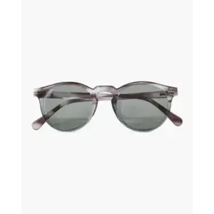 Old money polarized UV sunglasses in transparent colorway, front view
