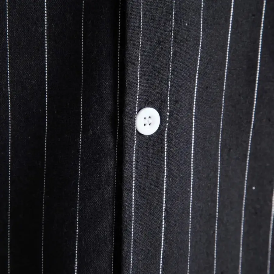 Pinstripe Linen Short Sleeve Shirt