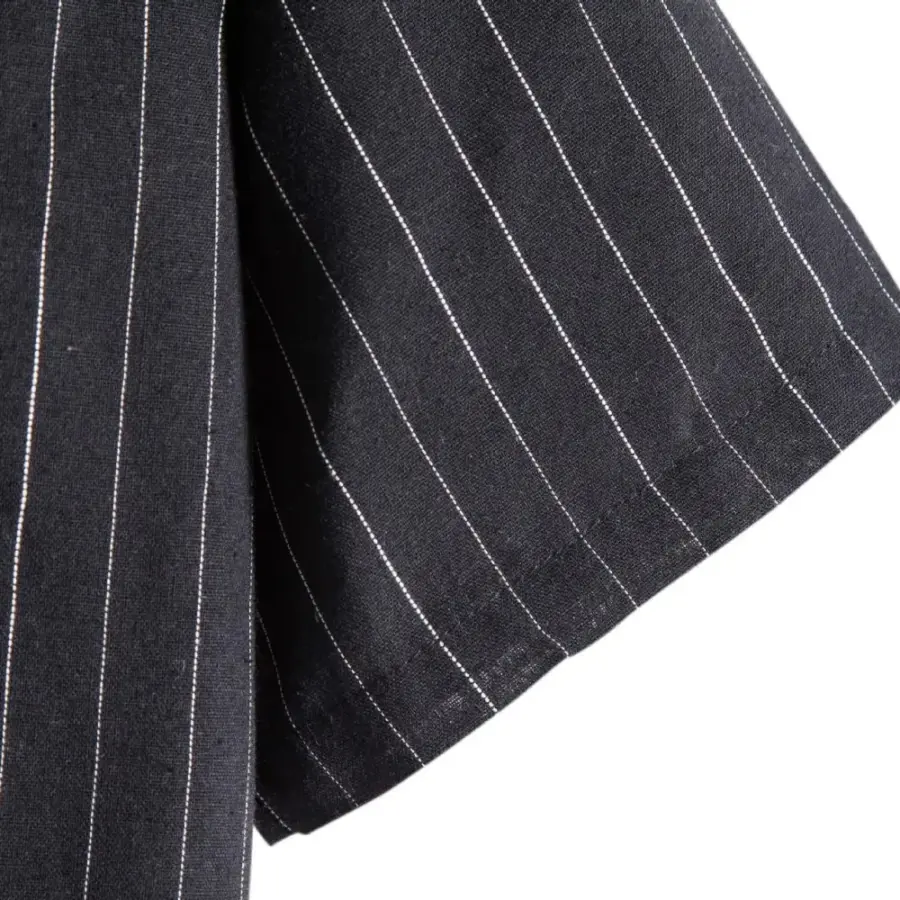 Pinstripe Linen Short Sleeve Shirt