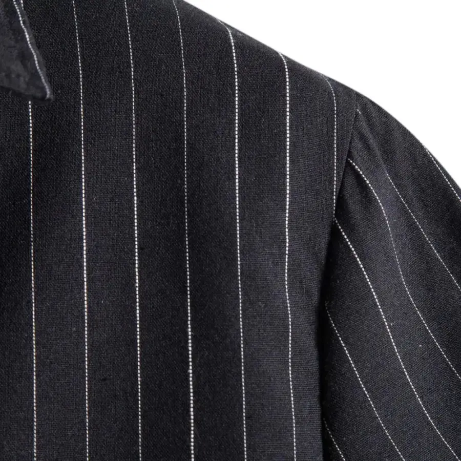 Pinstripe Linen Short Sleeve Shirt