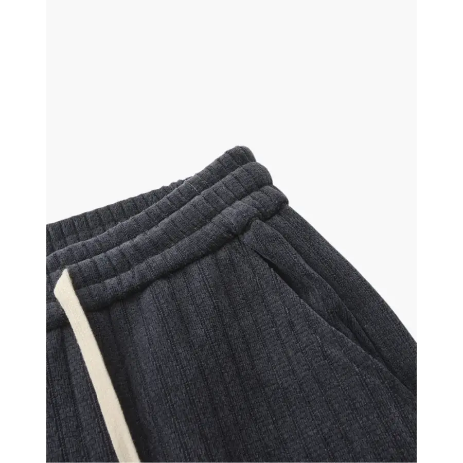 Black tailored corduroy trousers back view silhouette
