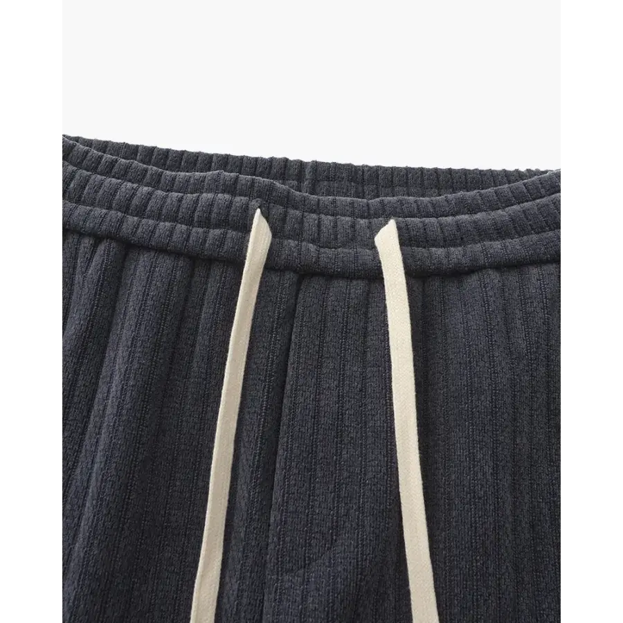 Refined corduroy pants full-length, side angle view