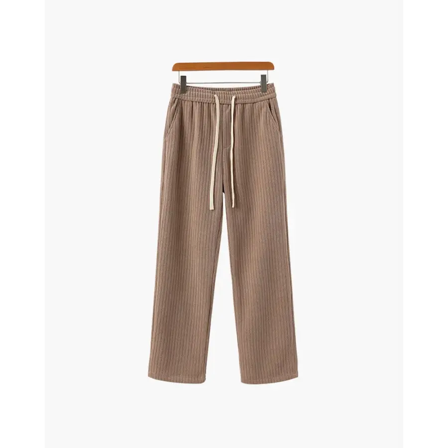 Nude corduroy pants straight fit, front view