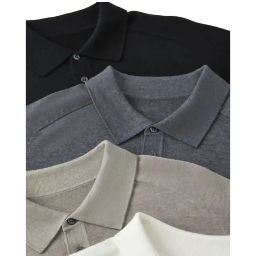 Refined Knit Polo Long Sleeve
