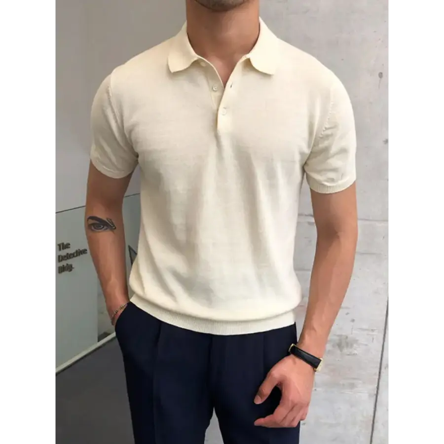 Refined Knit Polo Shirt