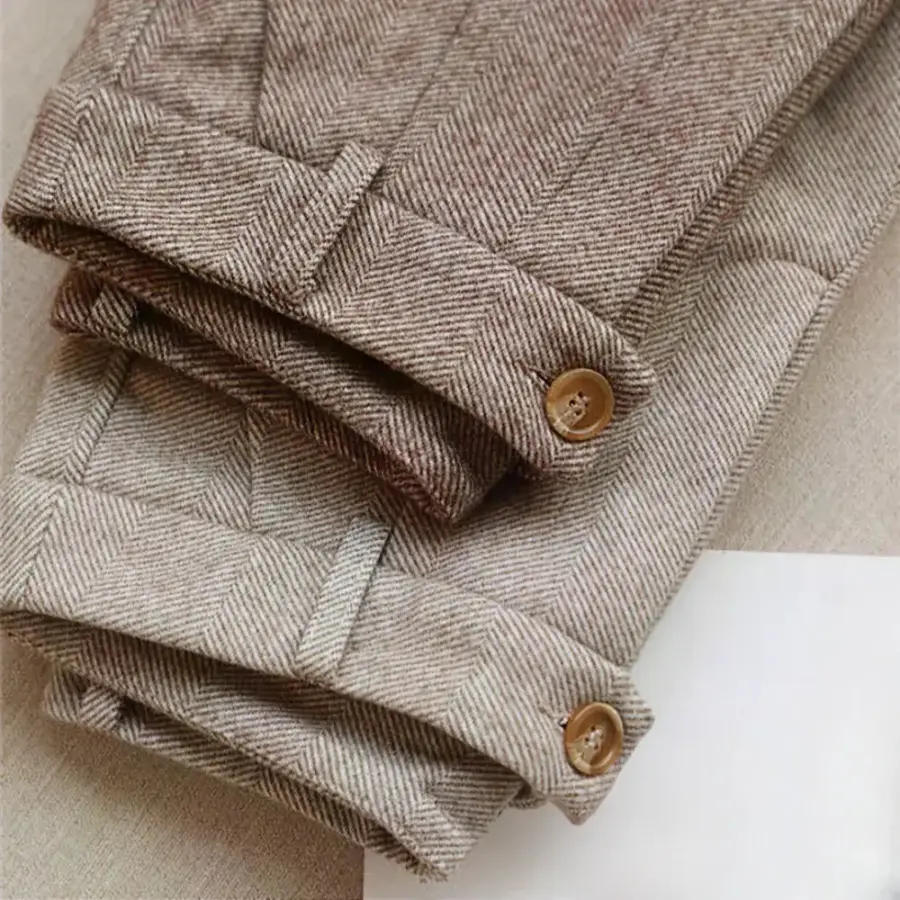 Refined Wool Blend Trousers