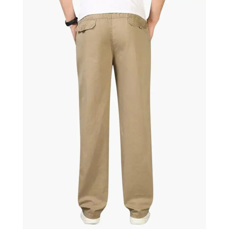 Relaxed Fit Drawstring Cotton Trousers