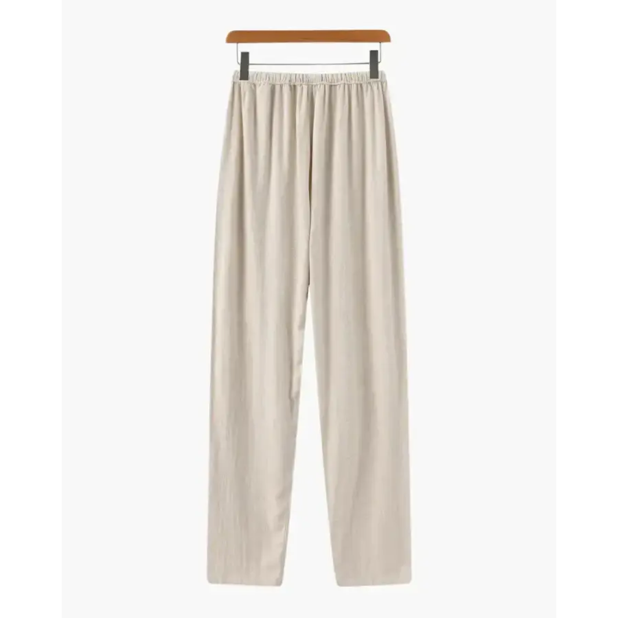Relaxed Fit Linen Drawstring Trousers