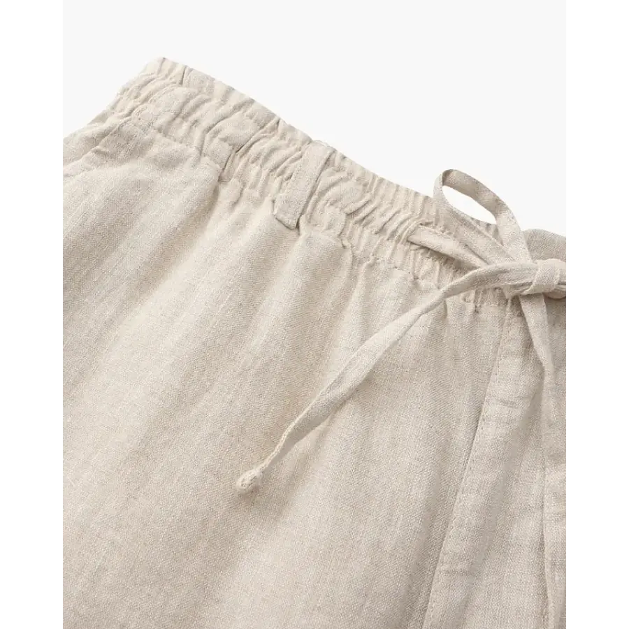 Relaxed Fit Linen Shorts