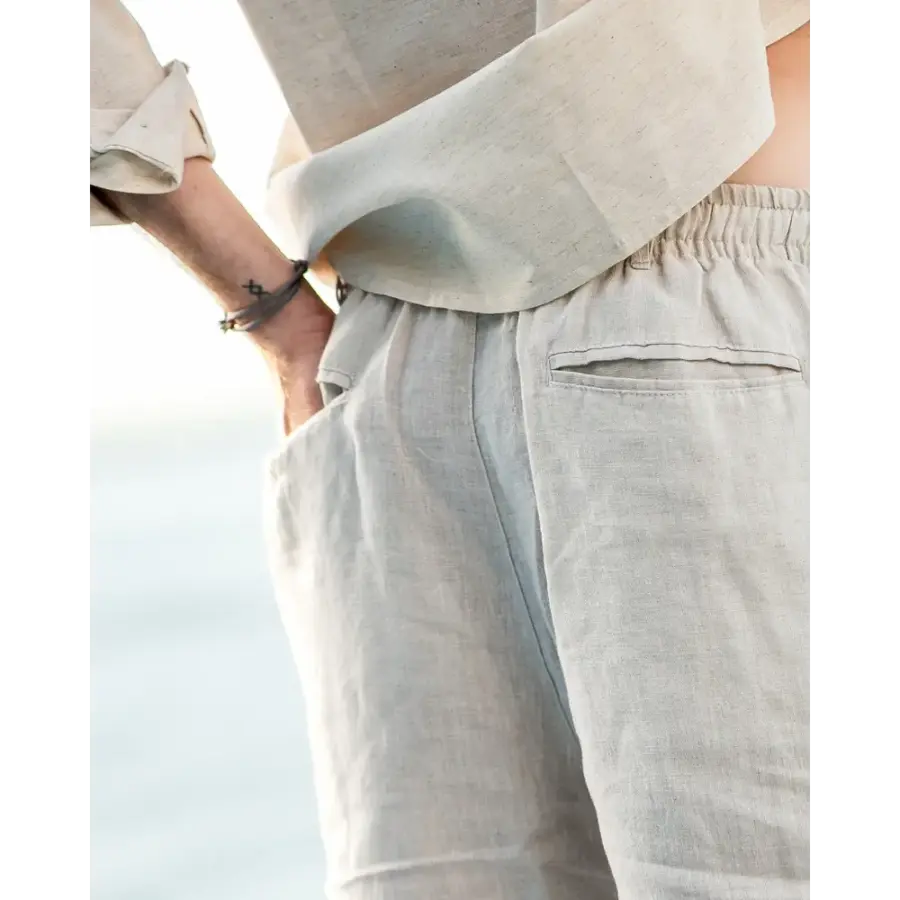 Relaxed Fit Linen Shorts