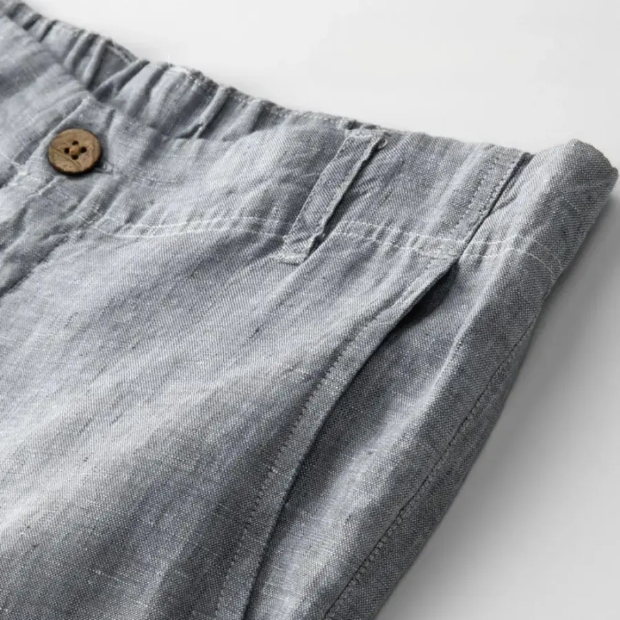 Relaxed Linen Drawstring Trousers