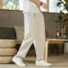 Relaxed Linen Trousers - Beige / S