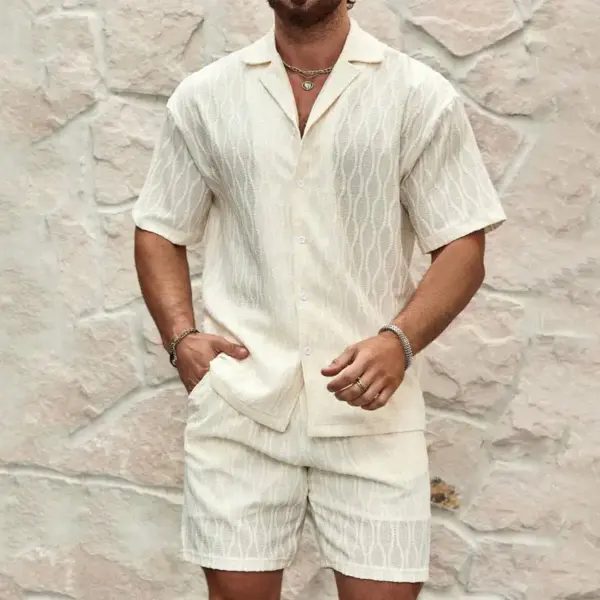 Resort Linen Shirt & Shorts Outfit Set