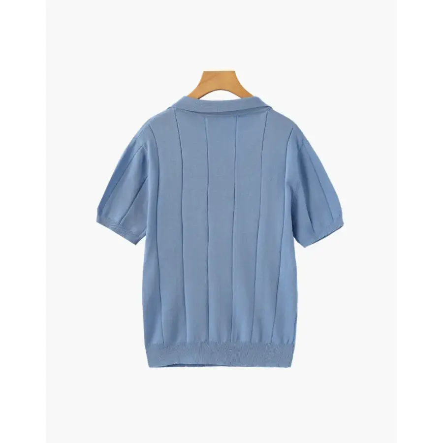 Retro Knit Polo Shirt