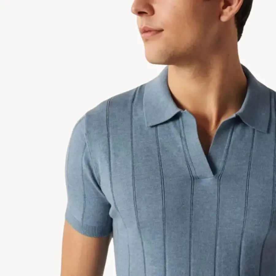 Retro Knit Polo Shirt