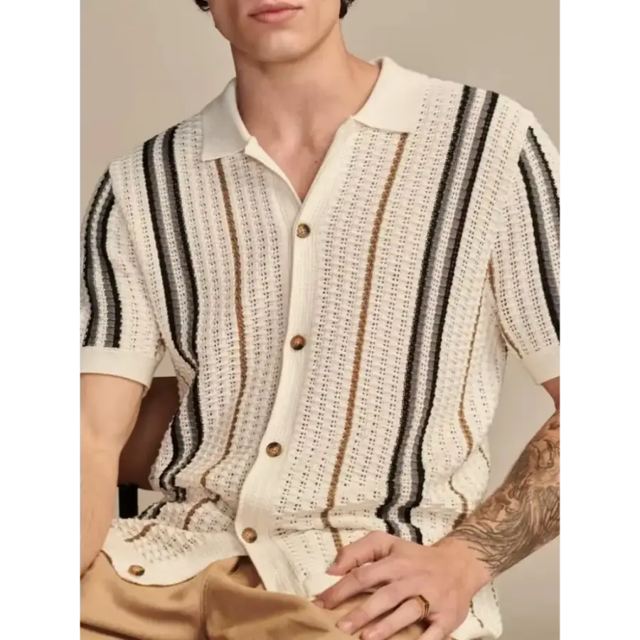 Retro Knit Stripe Shirt