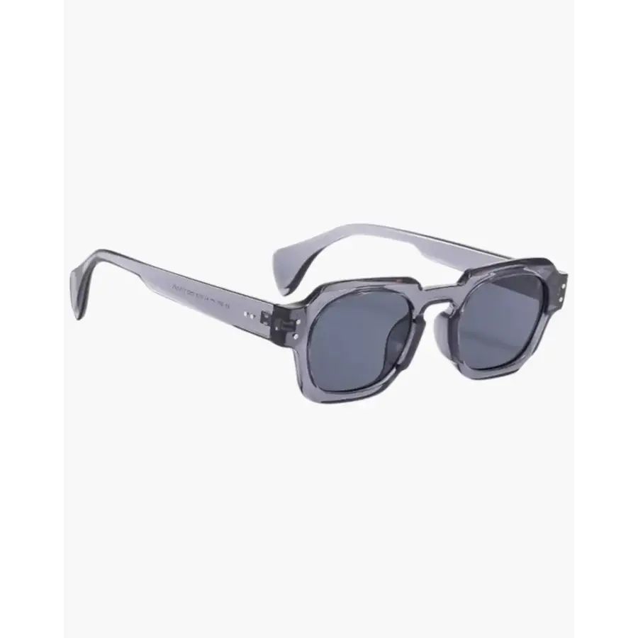 Retro Rectangle Frame Sunglasses - Gray