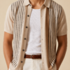Retro Stripe Knit Shirt - S