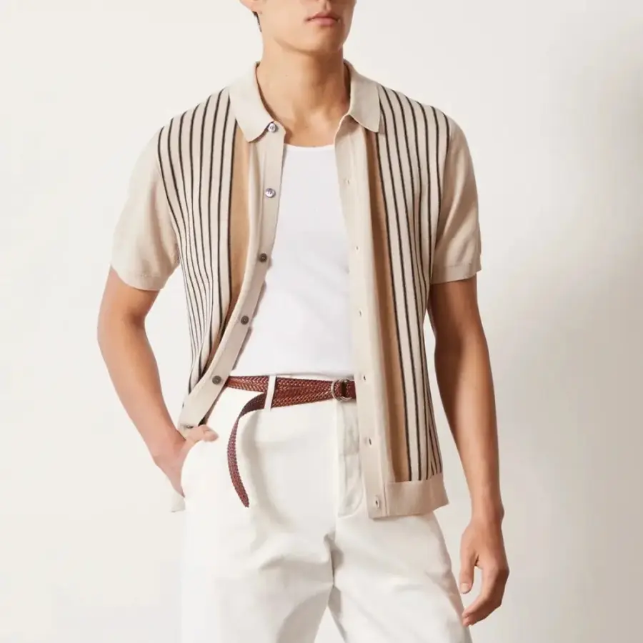 Retro Stripe Knit Shirt