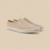 Riviera espadrille loafers in beige calf suede with jute rope sole