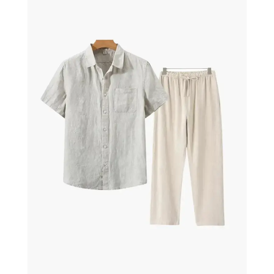 Riviera Linen Set - Beige / Beige / XS