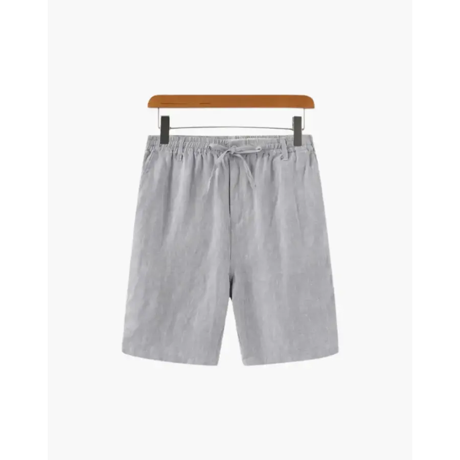 Riviera Linen Shorts - Light Grey / S