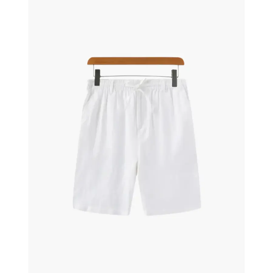 Riviera Linen Shorts - White / S