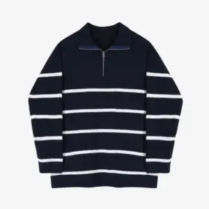 Riviera Striped Half-Zip Sweater