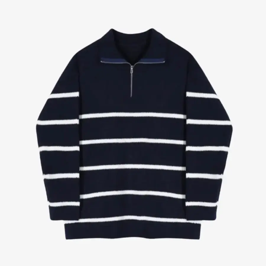 Riviera Striped Half-Zip Sweater