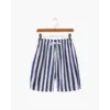 Riviera swim shorts in white, flat lay front view showing low-rise brief silhouette and elasticated waistband