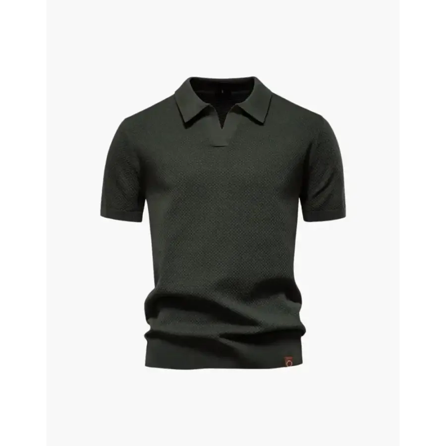 Riviera Textured Knit Polo - Dark Pine / XS