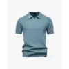 riviera-textured-knit-polo-muted-teal-xs-568 Riviera Textured Knit Polo - Muted Teal / XS