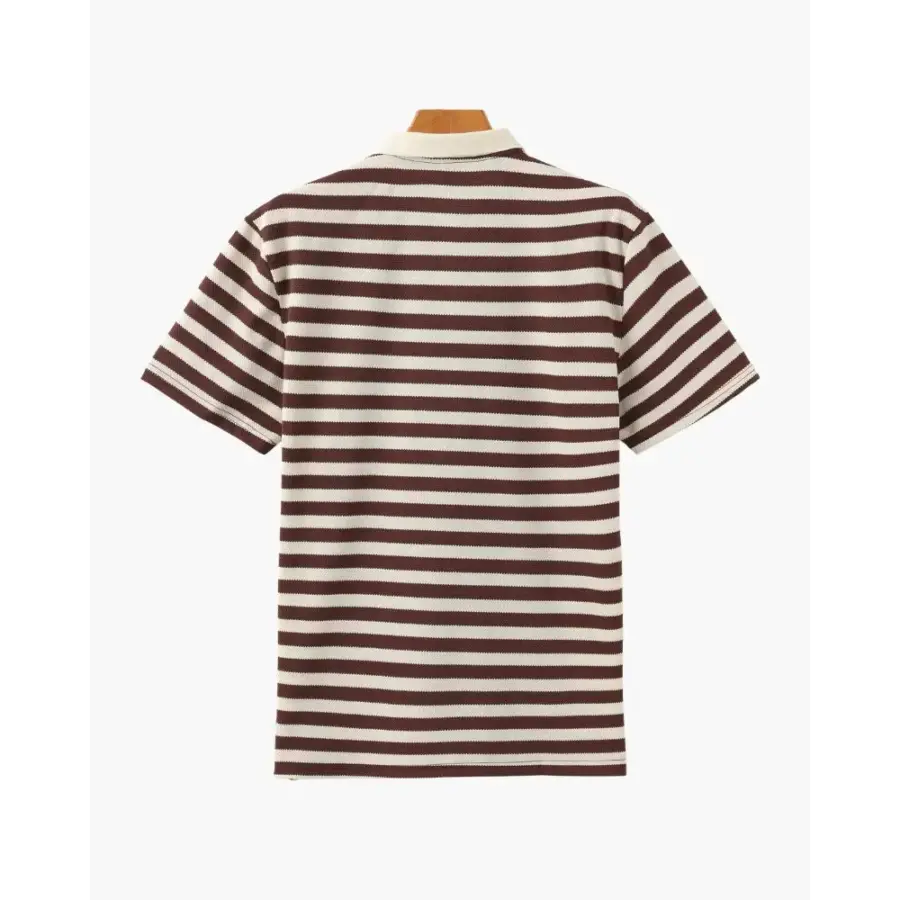 Montelaire Riviera textured stripe knit polo in all three colors