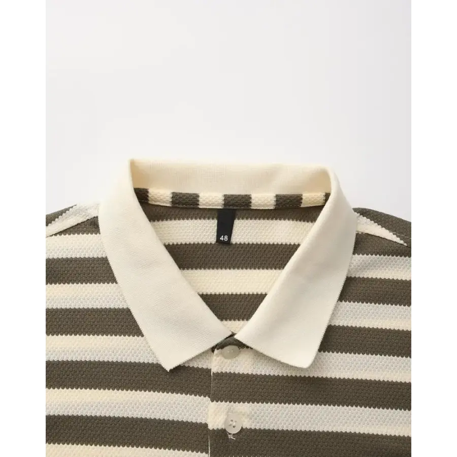 Riviera Textured Stripe Knit Polo