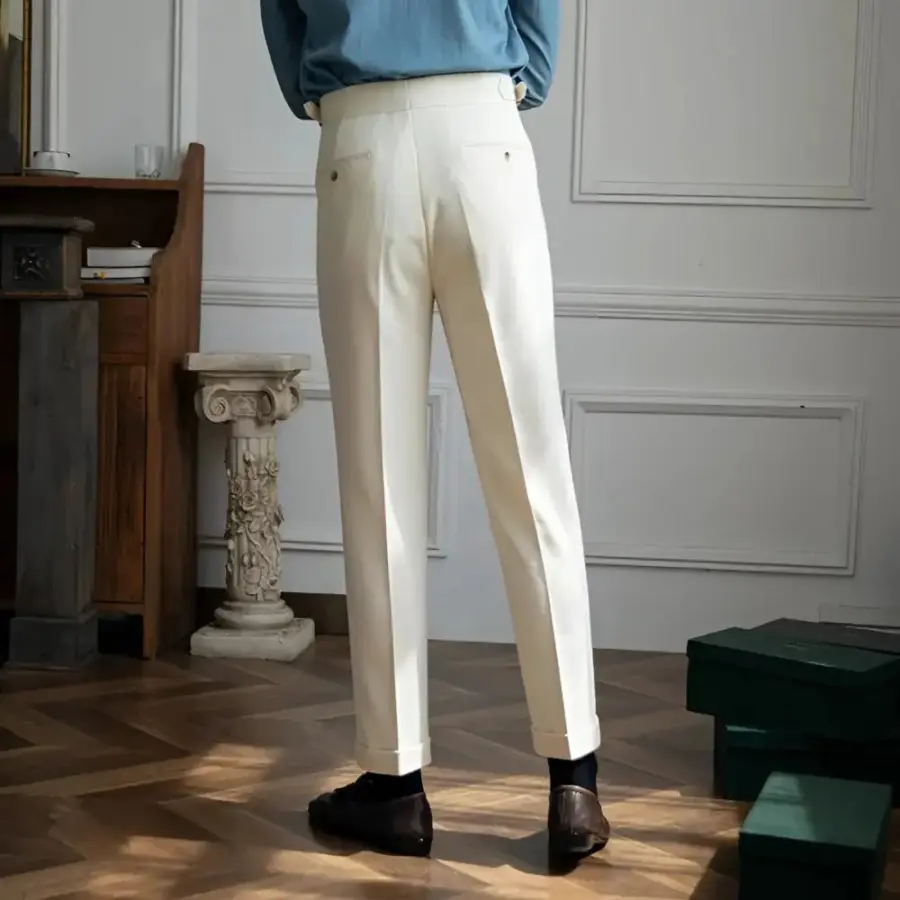Sartorial Pleated Side-Adjuster Trousers