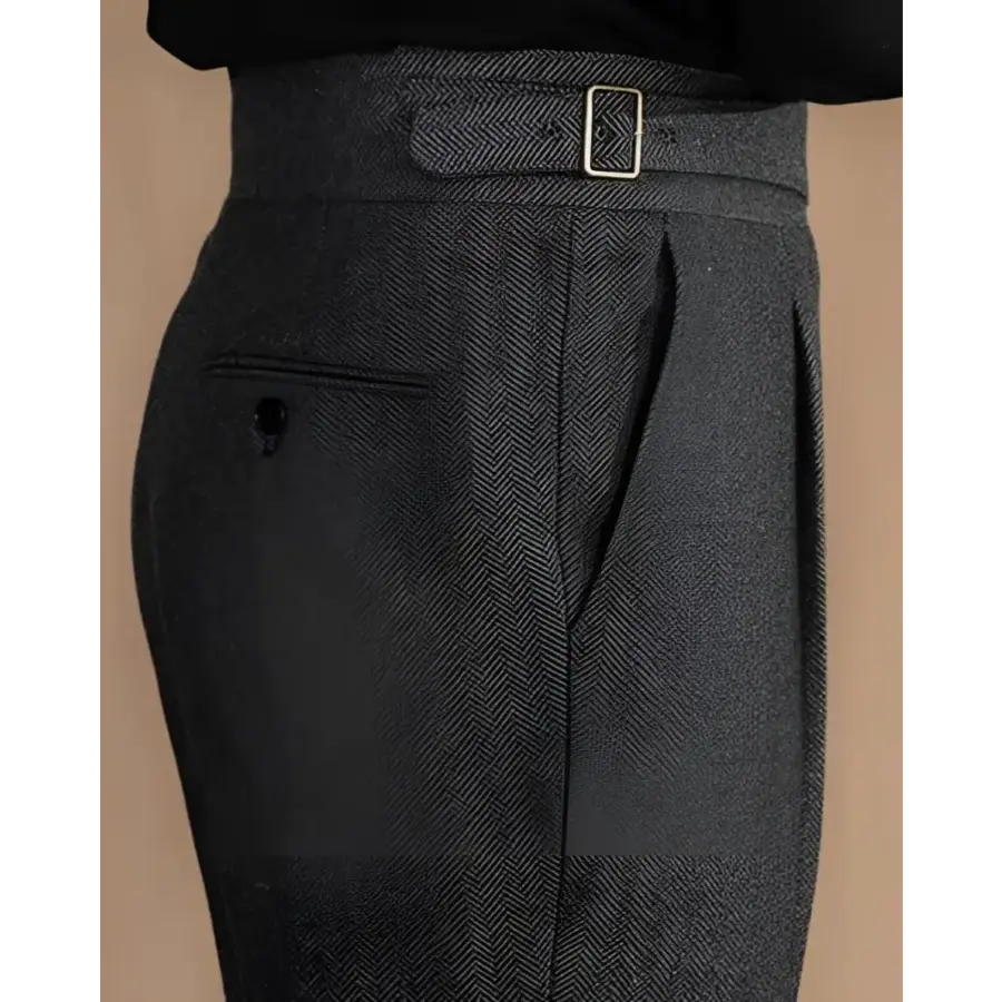 Savile Pleated Wool Trousers