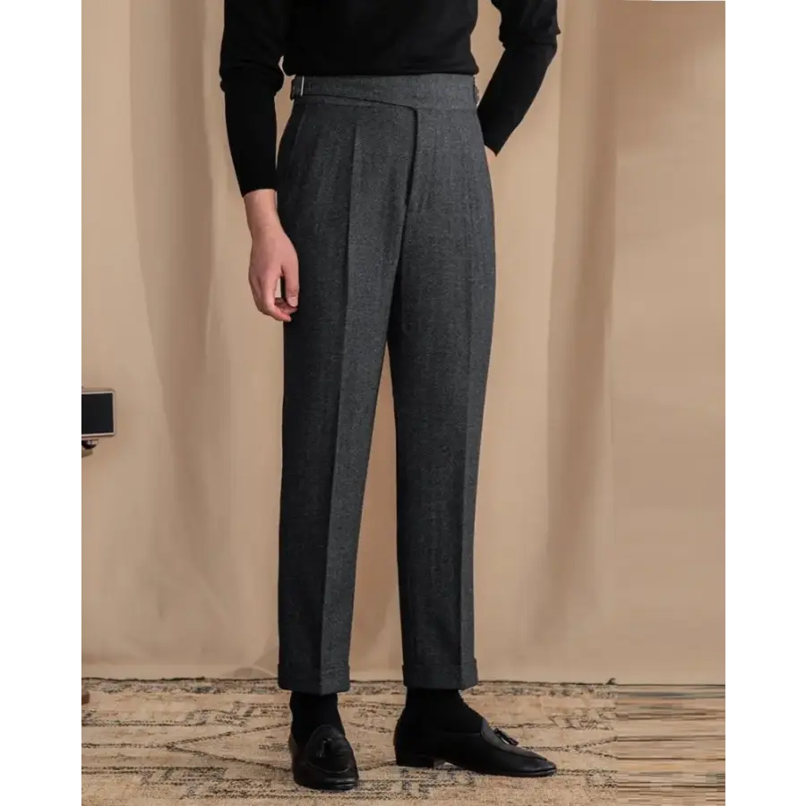 Savile Pleated Wool Trousers