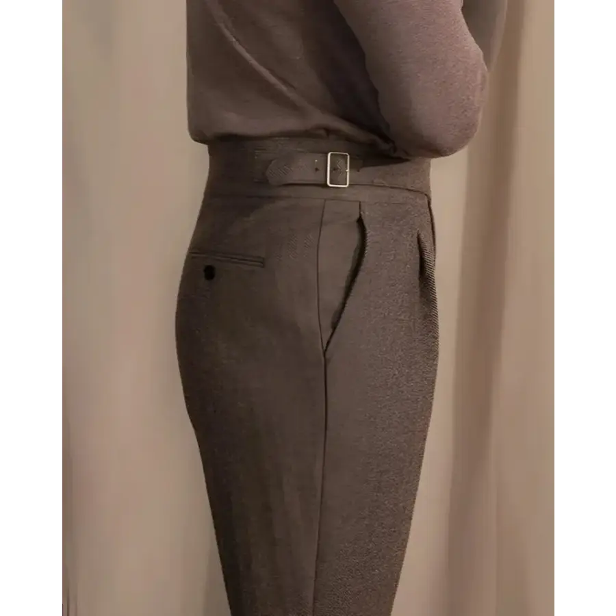 Savile Pleated Wool Trousers