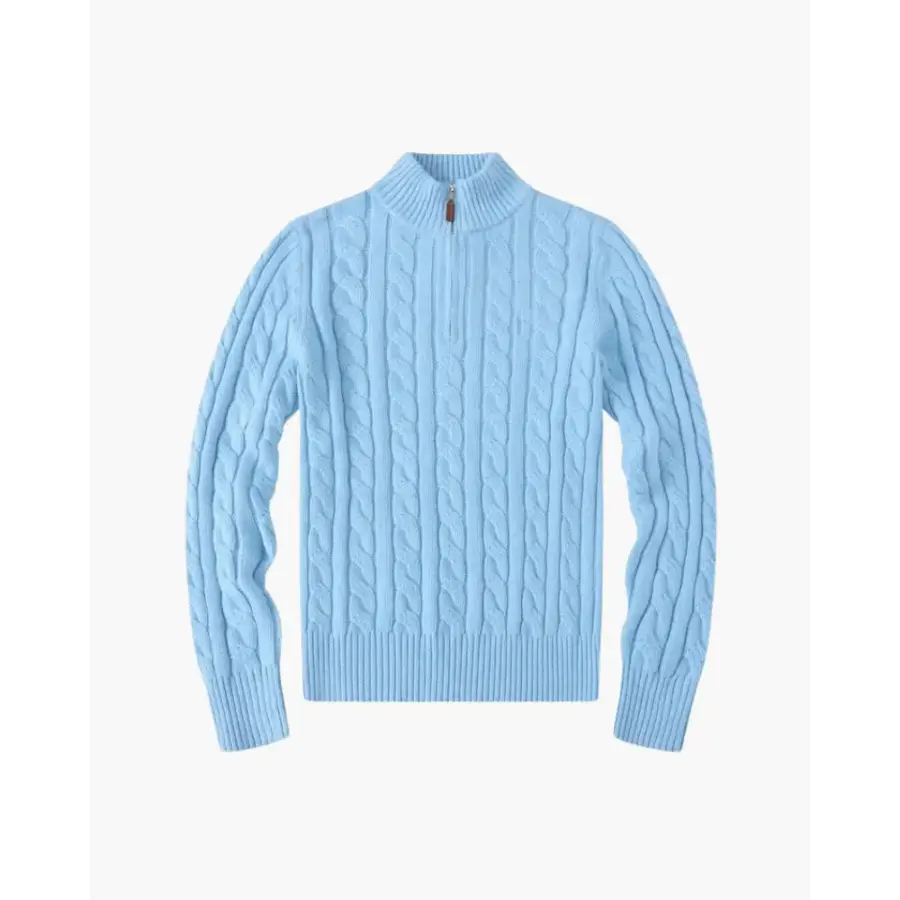 Signature Cotton Half-Zip - Baby Blue / S
