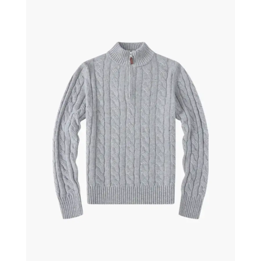 Signature Cotton Half-Zip - Gray / S