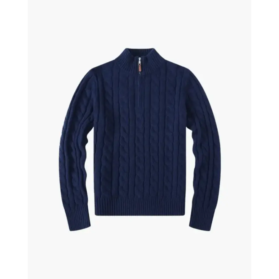 Signature Cotton Half-Zip - Marine / S