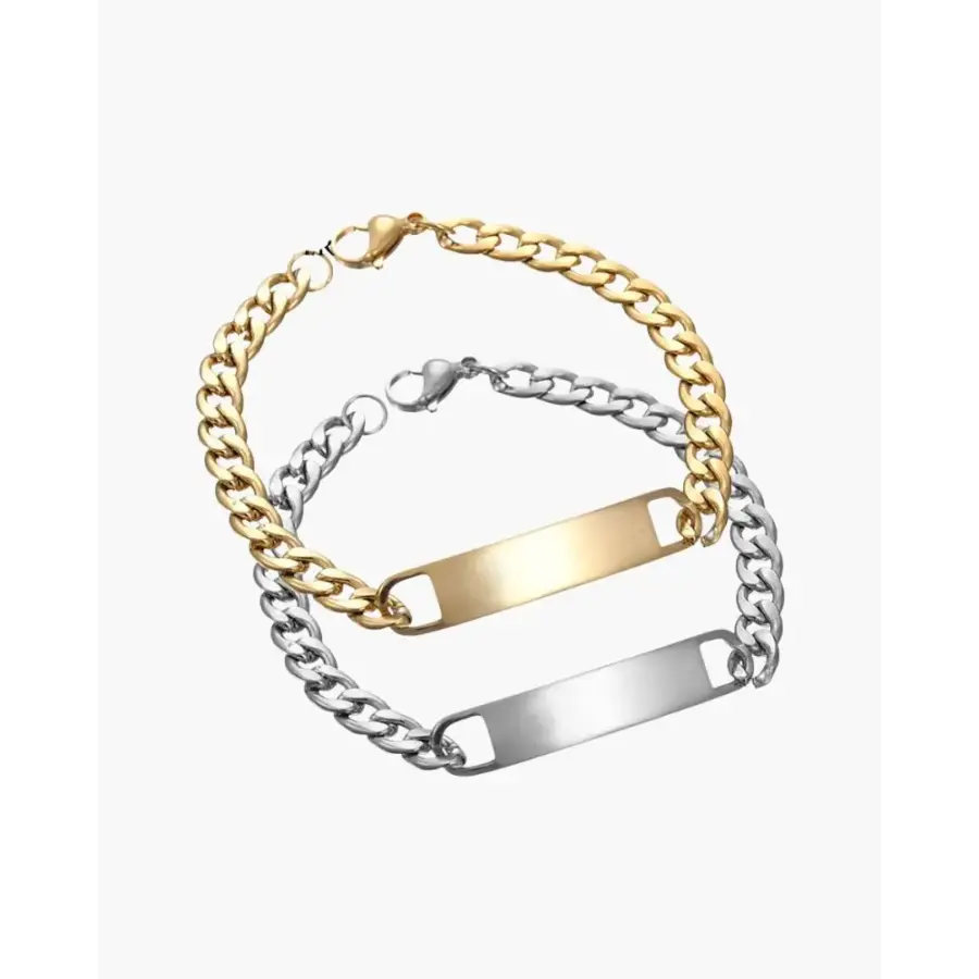 Signature Cuban chain bracelet stainless steel polished finish