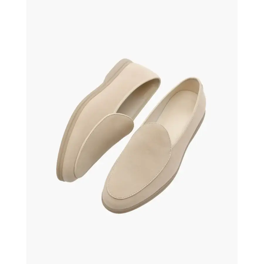 Signature leather loafer detail showing padded insole and stitching