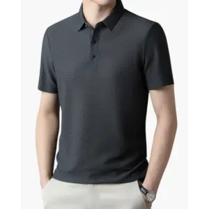 Silken Airflow polo navy blue short sleeve mesh ventilation