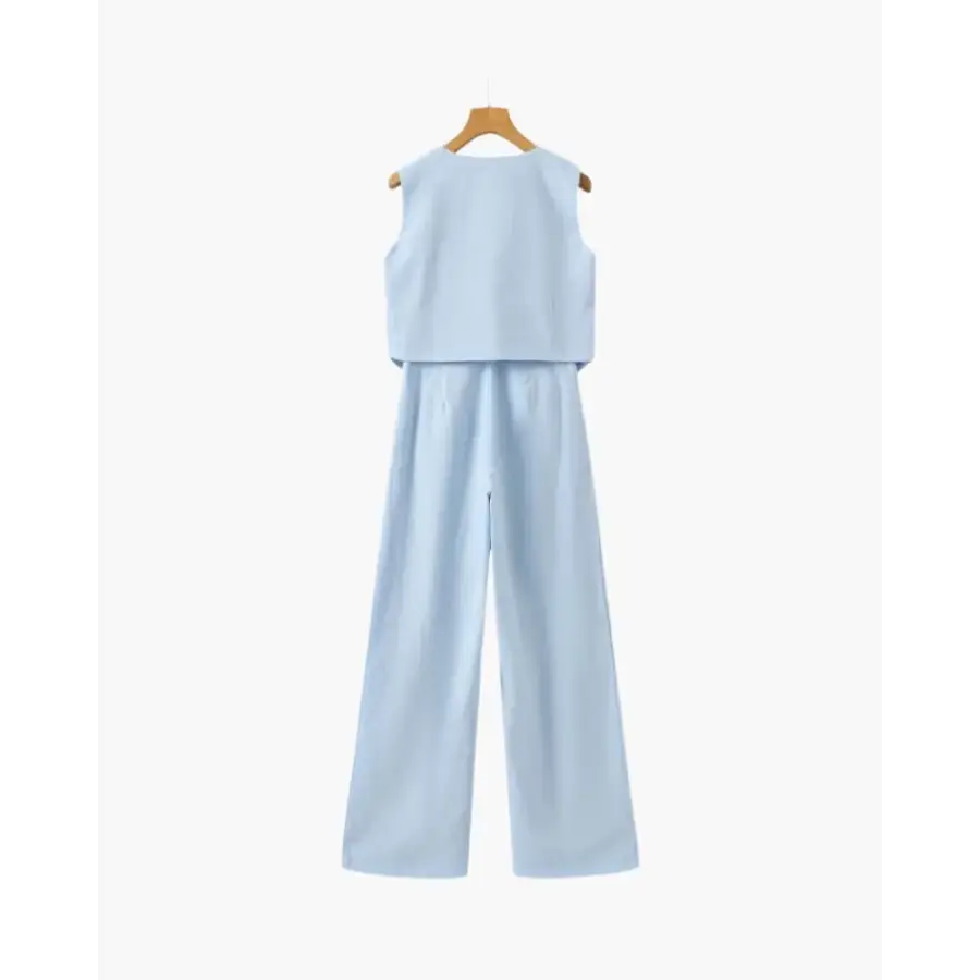 Sleeveless Wide-Leg Jumpsuit