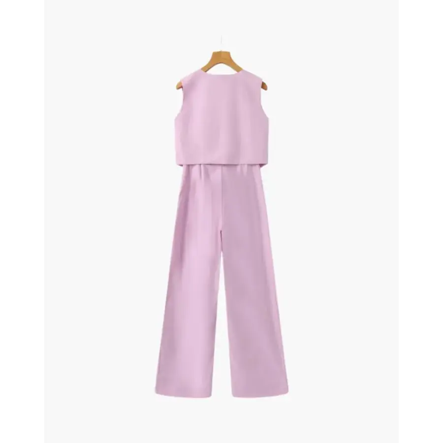 Linen-cotton jumpsuit fabric close-up showing material quality and weave