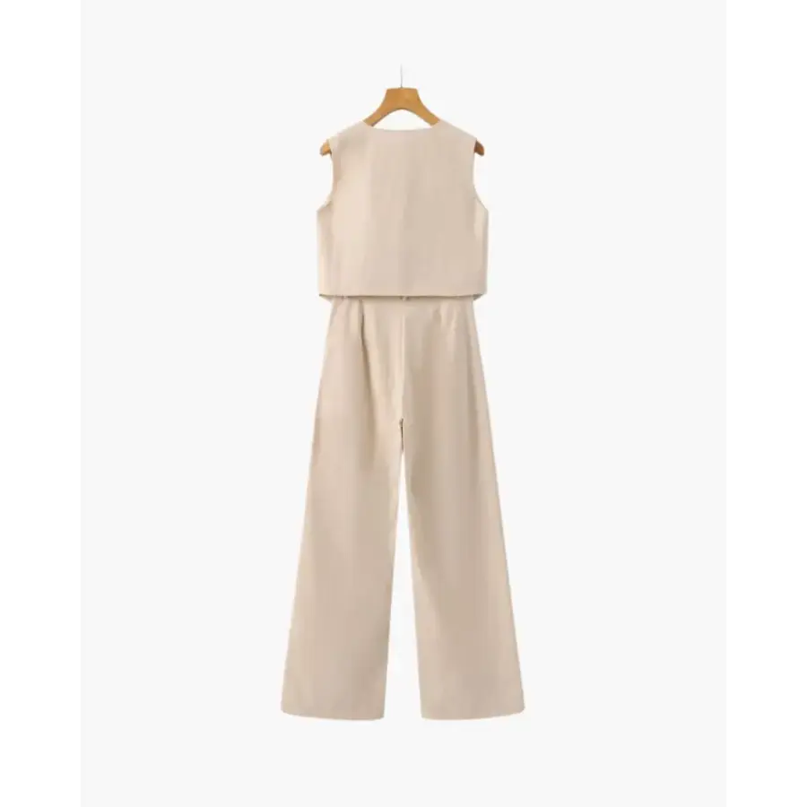 Sleeveless Wide-Leg Jumpsuit