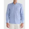 Striped Linen Button-Up Shirt